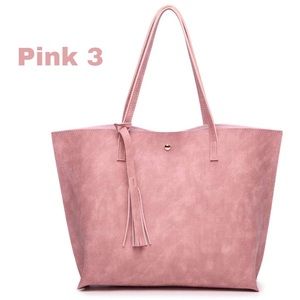 Sleek Top Handle Tote Bag In Various Colors